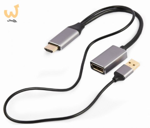 GEMBIRD AKTYWNY ADAPTER 4K HDMI NA DISPLAYPORT (F) CZARNY, 10CM GEMBIRD AKTYWNY ADAPTER 4K HDMI NA DISPLAYPORT (F) CZARNY, 10CM