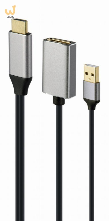 GEMBIRD AKTYWNY ADAPTER 4K HDMI NA DISPLAYPORT (F) CZARNY, 10CM GEMBIRD AKTYWNY ADAPTER 4K HDMI NA DISPLAYPORT (F) CZARNY, 10CM