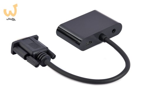 GEMBIRD KONWERTER SYGNAŁU VGA DO HDMI + VGA 0,15M, CZARNY GEMBIRD KONWERTER SYGNAŁU VGA DO HDMI + VGA 0,15M, CZARNY