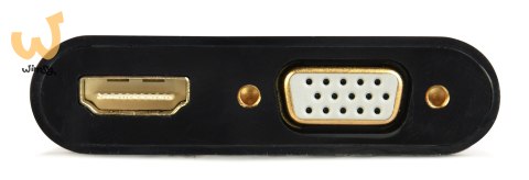 GEMBIRD KONWERTER SYGNAŁU VGA DO HDMI + VGA 0,15M, CZARNY GEMBIRD KONWERTER SYGNAŁU VGA DO HDMI + VGA 0,15M, CZARNY