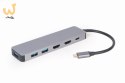 GEMBIRD MULTI ADAPTER USB TYP-C 3W1 SREBRNY HUB USB, HDMI, PD (100W)