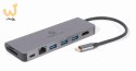 GEMBIRD MULTI ADAPTER USB TYP-C 5W1 HUB, HDMI, CZYTNIK KART, LAN, PD - 100W)