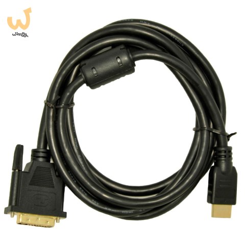 Kabel Akyga AK-AV AK-AV-11 (DVI-D M - HDMI M; 1,8m; kolor czarny) Kabel Akyga AK-AV AK-AV-11 (DVI-D M - HDMI M; 1,8m; kolor czarny)