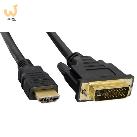 Kabel Akyga AK-AV AK-AV-11 (DVI-D M - HDMI M; 1,8m; kolor czarny) Kabel Akyga AK-AV AK-AV-11 (DVI-D M - HDMI M; 1,8m; kolor czarny)