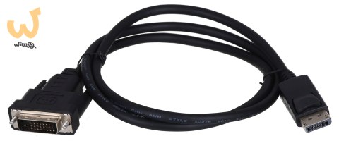 Kabel GEMBIRD CC-DPM-DVIM-1M (DisplayPort M - DVI-D M; 1m; kolor czarny) Kabel GEMBIRD CC-DPM-DVIM-1M (DisplayPort M - DVI-D M; 1m; kolor czarny)