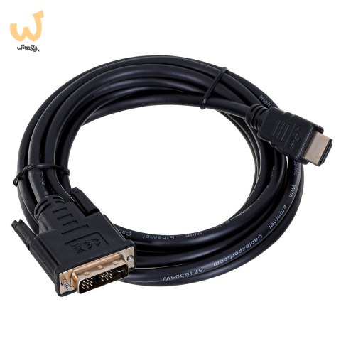Kabel GEMBIRD CC-HDMI-DVI-10 (HDMI M - DVI-D M; 3m; kolor czarny) Kabel GEMBIRD CC-HDMI-DVI-10 (HDMI M - DVI-D M; 3m; kolor czarny)