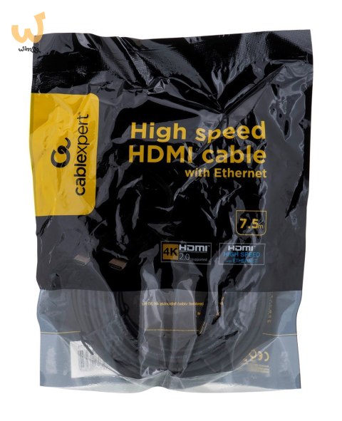 Kabel GEMBIRD CC-HDMI4-7.5M (HDMI M - HDMI M; 7,5m; kolor czarny) Kabel GEMBIRD CC-HDMI4-7.5M (HDMI M - HDMI M; 7,5m; kolor czarny)