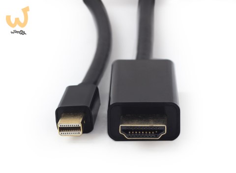 Kabel GEMBIRD CC-mDP-HDMI-6 (Mini DisplayPort M - HDMI M; 1,8m; kolor czarny) Kabel GEMBIRD CC-mDP-HDMI-6 (Mini DisplayPort M - HDMI M; 1,8m; kolor czarny)