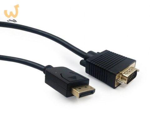 Kabel GEMBIRD CCP-DPM-VGAM-6 (D-Sub (VGA) M - DisplayPort M; 1,8m; kolor czarny)