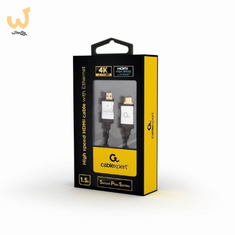 Kabel GEMBIRD Seria select plus CCB-HDMIL-1.5M (HDMI M - HDMI M; 1,5m; kolor czarny) Kabel GEMBIRD Seria select plus CCB-HDMIL-1.5M (HDMI M - HDMI M; 1,5m; kolor czarny)