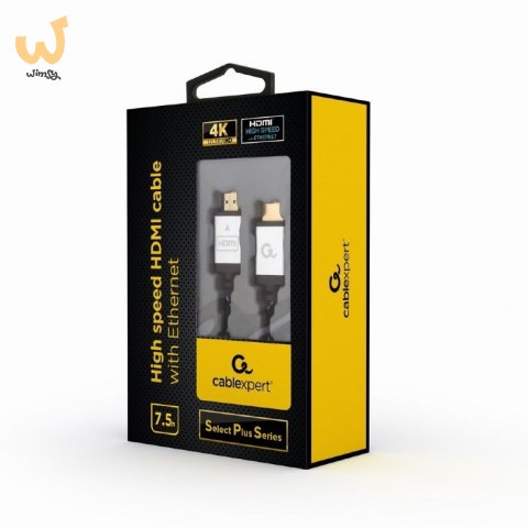 Kabel GEMBIRD Seria select plus CCB-HDMIL-7.5M (HDMI M - HDMI M; 7,5m; kolor czarny) Kabel GEMBIRD Seria select plus CCB-HDMIL-7.5M (HDMI M - HDMI M; 7,5m; kolor czarny)