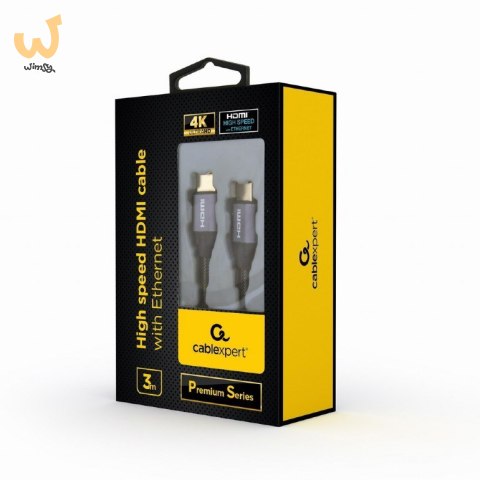 Kabel GEMBIRD seria premium CCBP-HDMI-3M (HDMI M - HDMI M; 3m; kolor czarny) Kabel GEMBIRD seria premium CCBP-HDMI-3M (HDMI M - HDMI M; 3m; kolor czarny)