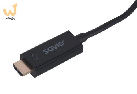 Kabel SAVIO CL-56 (DisplayPort M - HDMI Typ A; 1,5m; kolor czarny) Kabel SAVIO CL-56 (DisplayPort M - HDMI Typ A; 1,5m; kolor czarny)