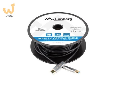 LANBERG KABEL HDMI M/M V2.0 20M OPTYCZNY AOC CA-HDMI-20FB-0200-BK LANBERG KABEL HDMI M/M V2.0 20M OPTYCZNY AOC CA-HDMI-20FB-0200-BK