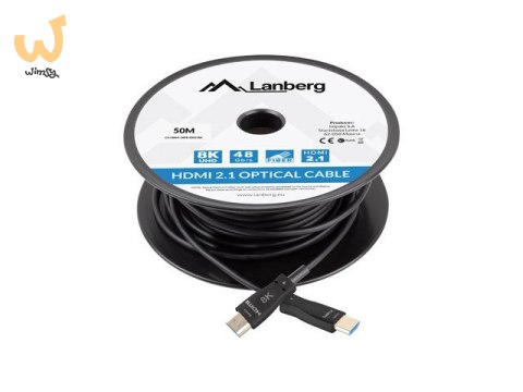 LANBERG KABEL HDMI M/M V2.1 50M 8K OPTYCZNY AOC CA-HDMI-30FB-0500-BK LANBERG KABEL HDMI M/M V2.1 50M 8K OPTYCZNY AOC CA-HDMI-30FB-0500-BK