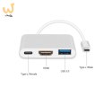 MACLEAN ADAPTER USB 3.1 C-HDMI 4K + USB 3.0 + USB C MCTV-840