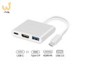 MACLEAN ADAPTER USB 3.1 C-HDMI 4K + USB 3.0 + USB C MCTV-840