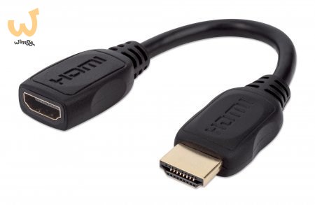 MANHATTAN PRZEDŁUŻACZ KABEL HDMI-HDMI 2.0 M/F 20CM MANHATTAN PRZEDŁUŻACZ KABEL HDMI-HDMI 2.0 M/F 20CM