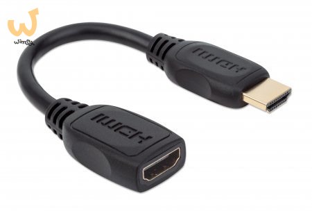 MANHATTAN PRZEDŁUŻACZ KABEL HDMI-HDMI 2.0 M/F 20CM MANHATTAN PRZEDŁUŻACZ KABEL HDMI-HDMI 2.0 M/F 20CM