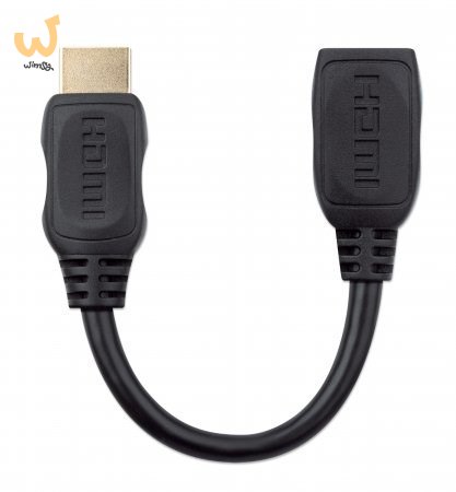 MANHATTAN PRZEDŁUŻACZ KABEL HDMI-HDMI 2.0 M/F 20CM MANHATTAN PRZEDŁUŻACZ KABEL HDMI-HDMI 2.0 M/F 20CM