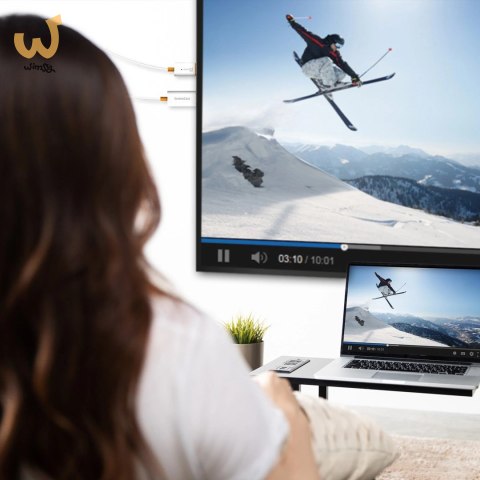 Nadajnik i odbiornik audio/video bezprzewodowy j5create ScreenCast HDMI™ Wireless Display; kolor biały JVAW56-N Nadajnik i odbiornik audio/video bezprzewodowy j5create ScreenCast HDMI™ Wireless Display; kolor biały JVAW56-N