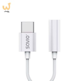 SAVIO ADAPTER USB-C - MINI JACK 3,5 MM (F) AK-51