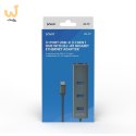 SAVIO AK-57 3-PORTOWY HUB USB-C Z ADAPTEREM RJ-45