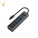 SAVIO AK-57 3-PORTOWY HUB USB-C Z ADAPTEREM RJ-45
