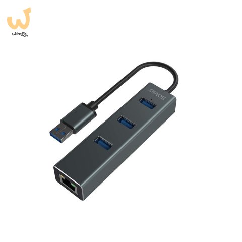 SAVIO AK-58 3-PORTOWY HUB USB-A Z ADAPTEREM RJ-45 SAVIO AK-58 3-PORTOWY HUB USB-A Z ADAPTEREM RJ-45