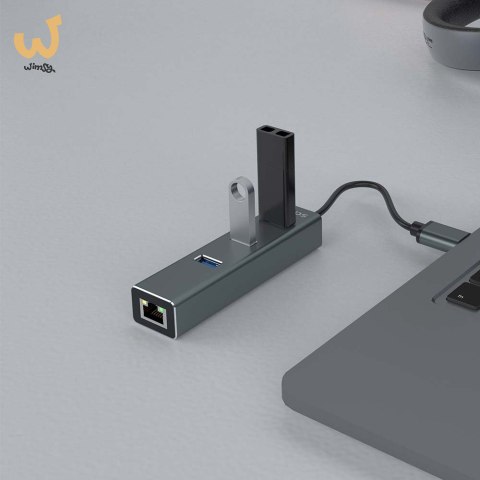 SAVIO AK-58 3-PORTOWY HUB USB-A Z ADAPTEREM RJ-45 SAVIO AK-58 3-PORTOWY HUB USB-A Z ADAPTEREM RJ-45