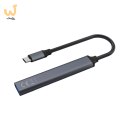 SAVIO HUB USB-A - 3 X USB-A 2.0, 1 X USB-A 3.0, SZARY AK-70
