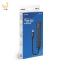 SAVIO HUB USB-A - 3 X USB-A 2.0, 1 X USB-A 3.0, SZARY AK-70