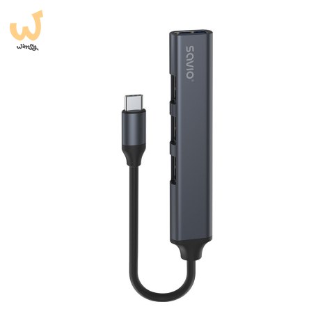 SAVIO HUB USB-A - 3 X USB-A 2.0, 1 X USB-A 3.0, SZARY AK-70 SAVIO HUB USB-A - 3 X USB-A 2.0, 1 X USB-A 3.0, SZARY AK-70