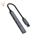 SAVIO HUB USB-A - 3 X USB-A 2.0, 1 X USB-A 3.0, SZARY AK-70