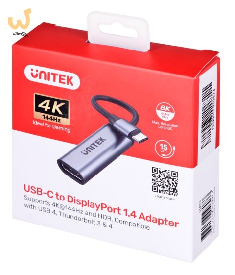UNITEK ADAPTER USB-C - DISPLAYPORT 1.4 8K 60HZ UNITEK ADAPTER USB-C - DISPLAYPORT 1.4 8K 60HZ
