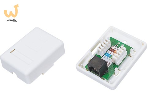 ALANTEC Gniazdo natynkowe UTP kat.5e 1xRJ45 ALANTEC Gniazdo natynkowe UTP kat.5e 1xRJ45