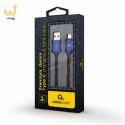 GEMBIRD KABEL USB TYPE-C (METALOWE WTYKI, OPLOT NYLONOWY W KOLORZE DENIM - JEANS) 2M