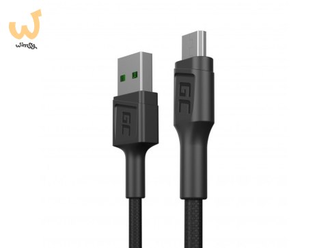 GREEN CELL KABEL KABGC23 GC POWERSTREAM USB-A - MICRO USB 30CM, SZYBKIE ŁADOWANIE ULTRA CHARGE, QC 3.0 GREEN CELL KABEL KABGC23 GC POWERSTREAM USB-A - MICRO USB 30CM, SZYBKIE ŁADOWANIE ULTRA CHARGE, QC 3.0