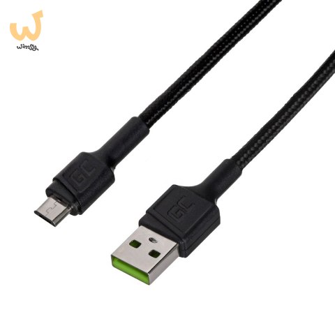 GREEN CELL KABEL KABGC23 GC POWERSTREAM USB-A - MICRO USB 30CM, SZYBKIE ŁADOWANIE ULTRA CHARGE, QC 3.0 GREEN CELL KABEL KABGC23 GC POWERSTREAM USB-A - MICRO USB 30CM, SZYBKIE ŁADOWANIE ULTRA CHARGE, QC 3.0