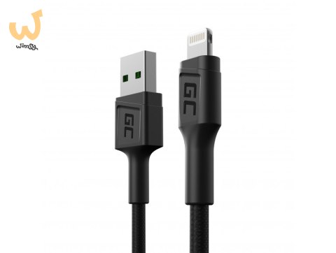 GREEN CELL KABEL KABGC24 GC POWERSTREAM USB-A - LIGHTNING 30CM, SZYBKIE ŁADOWANIE GREEN CELL KABEL KABGC24 GC POWERSTREAM USB-A - LIGHTNING 30CM, SZYBKIE ŁADOWANIE