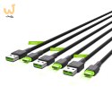 GREEN CELL ZESTAW KABLI KABGCSET03 3X KABEL GC RAY USB - USB-C 30CM, ZIELONY LED