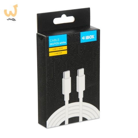 IBOX KABEL IKUTCS1W USB-C 60W SILICON 1M WHITE IBOX KABEL IKUTCS1W USB-C 60W SILICON 1M WHITE