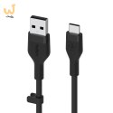 Kabel Belkin BoostCharge Flex USB-C to USB-A Cable 15W 3m Silicone Black