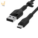 Kabel Belkin BoostCharge Flex USB-C to USB-A Cable 15W 3m Silicone Black