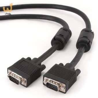 Kabel GEMBIRD CC-PPVGA-5M-B (D-Sub (VGA) M - D-Sub (VGA) M; 5m; kolor czarny) Kabel GEMBIRD CC-PPVGA-5M-B (D-Sub (VGA) M - D-Sub (VGA) M; 5m; kolor czarny)