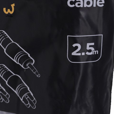 Kabel GEMBIRD CCA-458-2.5M (2x Cinch M - Mini Jack M; 2,5m; kolor czarny) Kabel GEMBIRD CCA-458-2.5M (2x Cinch M - Mini Jack M; 2,5m; kolor czarny)