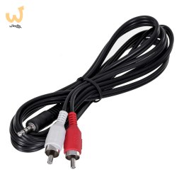 Kabel GEMBIRD CCA-458 (2x Cinch M - Mini Jack M; 1,5m; kolor czarny)