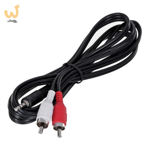 Kabel GEMBIRD CCA-458 (2x Cinch M - Mini Jack M; 1,5m; kolor czarny) Kabel GEMBIRD CCA-458 (2x Cinch M - Mini Jack M; 1,5m; kolor czarny)