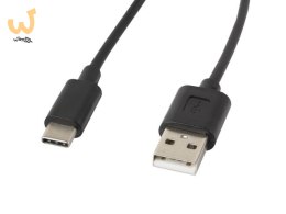 Kabel Lanberg CA-USBO-10CC-0018-BK (USB 2.0 typu A M - USB typu C M; 1,8m; kolor czarny)