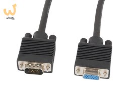 Kabel Lanberg CA-VGAC-10CC-0018-B+ (D-Sub (VGA) M - D-Sub (VGA) F; 1,8m; kolor czarny)